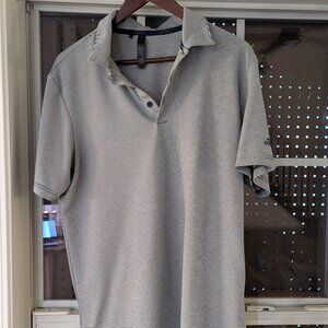 adidas golf polo. Navy with stripes. Men's Medium